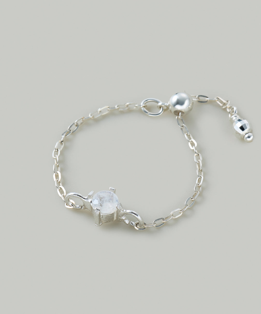 Rムーンストーンチェーンリング