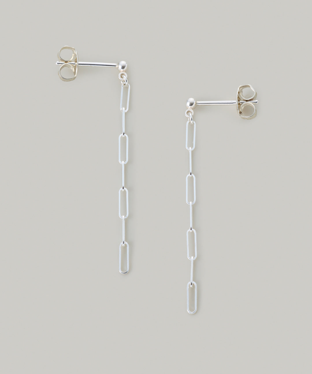 Thinオーバルチェーンピアス