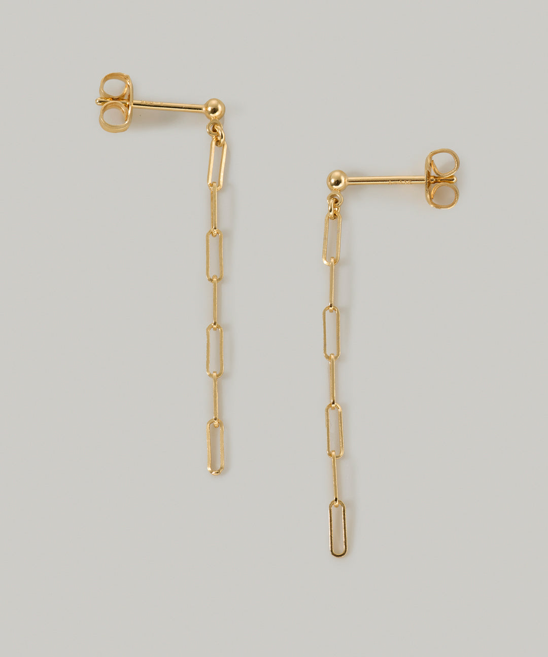 Thinオーバルチェーンピアス