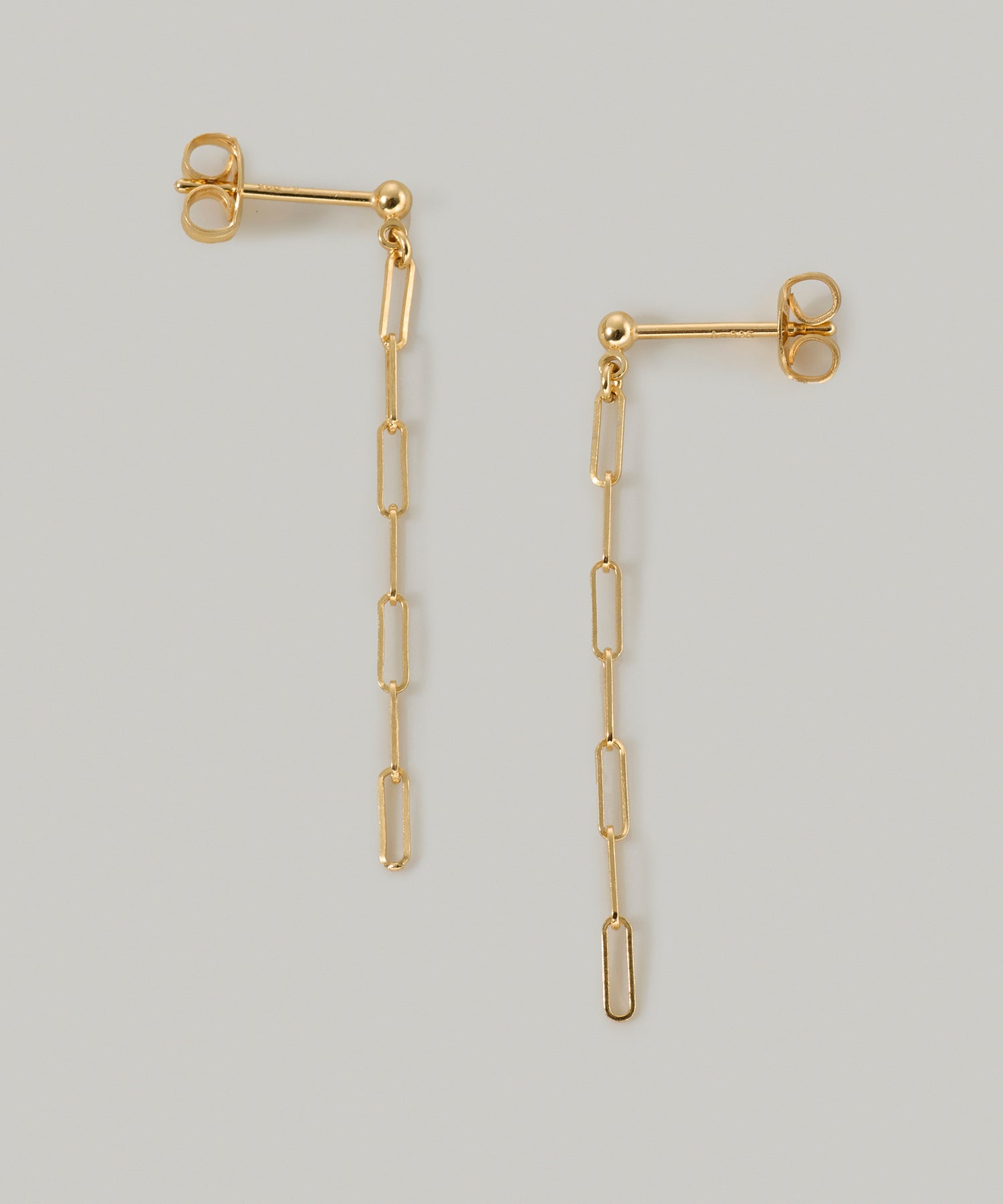 Thinオーバルチェーンピアス