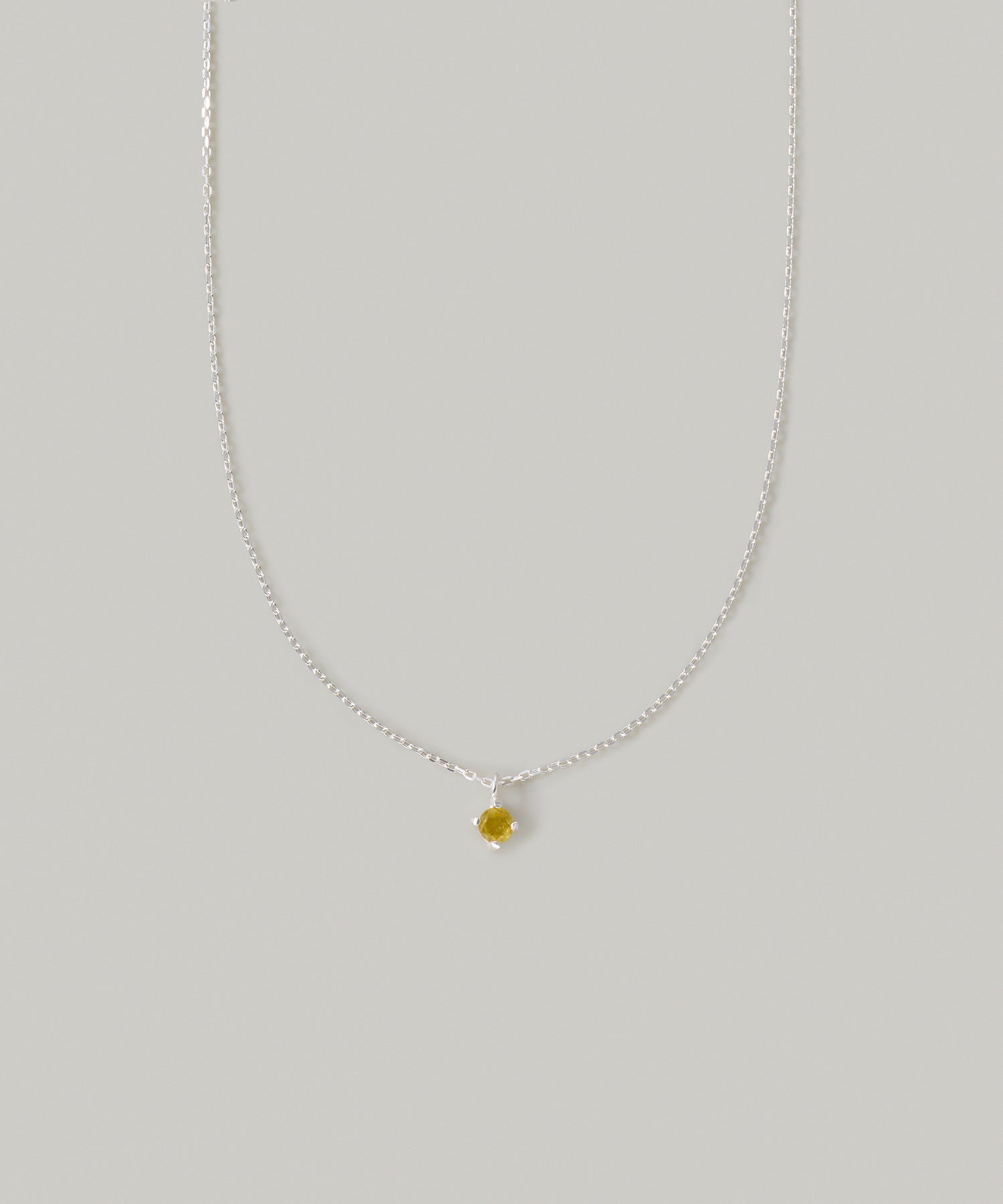 イエローサファイヤネックレス