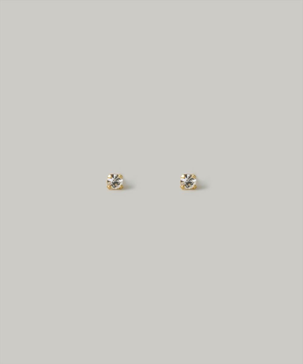 タイニー１粒ビジューピアス