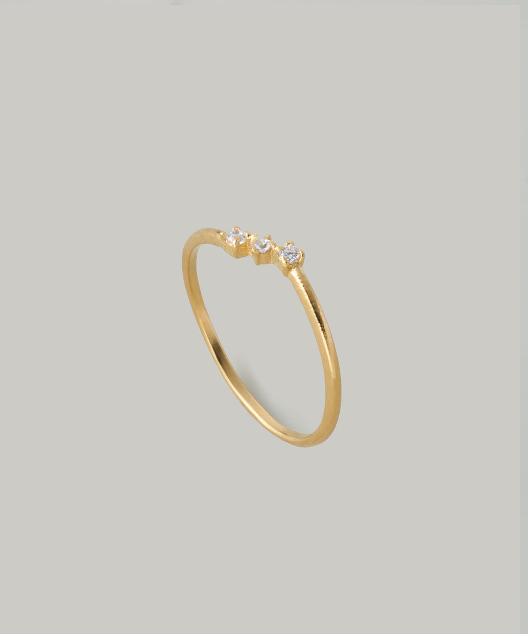 ＷｈｉｔｅＣＺ３粒リング